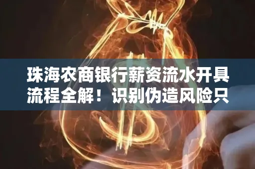 珠海农商银行薪资流水开具流程全解!识别伪造风险只需这几个技巧