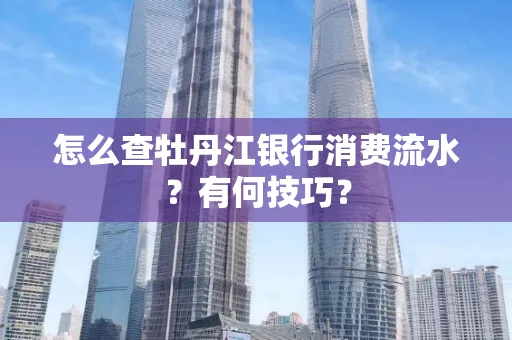 怎么查牡丹江银行消费流水?有何技巧?