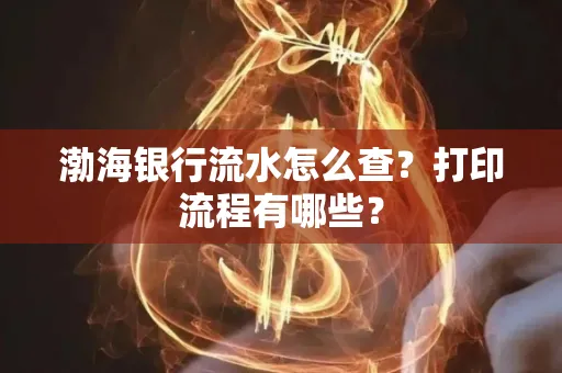 渤海银行流水怎么查?打印流程有哪些?