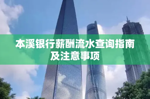 本溪银行薪酬流水查询指南及注意事项