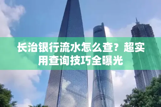 长治银行流水怎么查?超实用查询技巧全曝光
