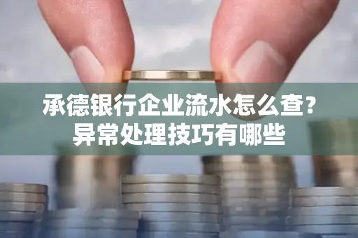 承德银行企业流水怎么查?异常处理技巧有哪些