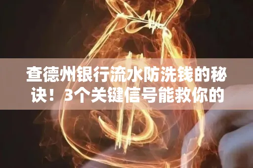 查德州银行流水防洗钱的秘诀！3个关键信号能救你的钱包（附实战技巧）