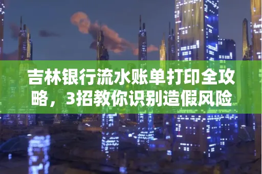 吉林银行流水账单打印全攻略,3招教你识别造假风险